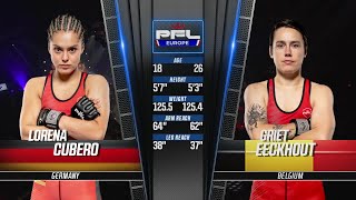 Lorena Cubero vs Griet Eeckhout  PFL Berlin Full Fight [upl. by Earaj]