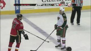 Derek Boogaard vs Brian McGrattan Dec 11 2009  Flames feed [upl. by Ynnol359]