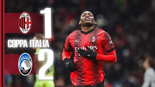 Leão scores in Coppa Italia defeat  AC Milan 12 Atalanta  Highlights  202324 [upl. by Ahsiniuq]