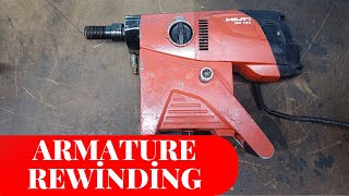 Burnt HILTI DD 160  How to Wrap Armature Winding [upl. by Zenda]