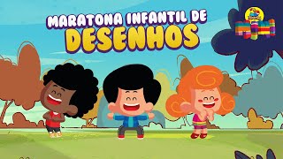 Maratona de Desenho Infantil  3 Palavrinhas Mini  OFICIAL [upl. by Karwan844]