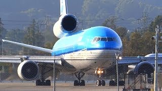 HD KLM MD11 Takeoff from San Francisco International Airport [upl. by Eceer]