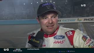 COLE CUSTER POST RACE INTERVIEW  2023 NASCAR XFINITY SERIES CHAMPIONSHIP RACE AT PHOENIX [upl. by Jarid735]