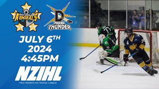 NZIHL 2024  West Auckland Admirals vs Phoenix Thunder  6 July 2024 [upl. by Namruht]