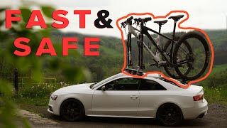 Roof Rack for 2 Bikes Travel  Suction Cups Based Rassine [upl. by Riker]