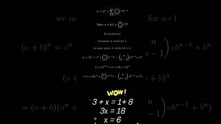 Proving the Binomial Theorems maths shorts mathematics [upl. by Mccandless988]