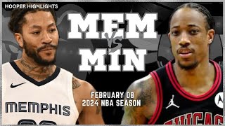 Chicago Bulls vs Memphis Grizzlies Full Game Highlights  Feb 8  2024 NBA Season [upl. by Trici]