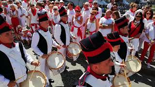 Fêtes de Bayonne 2019  le défilé des bandas le dimanche matin [upl. by Gerik]