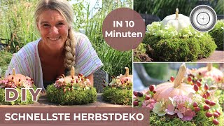 DIY  EXPRESS HERBST DEKO mit Kürbissen  SO EINFACH [upl. by Chrisy]