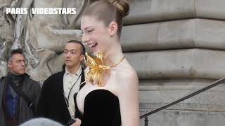 Hunter Schafer  Paris Fashion Week 22 january 2024 show Schiaparelli Haute Couture [upl. by Colinson871]