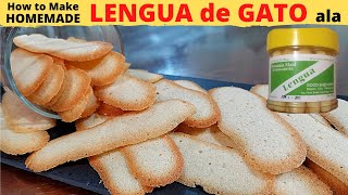 LENGUA DE GATO  ala Good Shepherd Baguio  Buttery and Crispy Cookies  Pang Negosyo [upl. by Fennell]