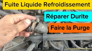 Fuite Liquide Refroidissement  Comment Réparer la Durite et faire la Purge [upl. by Dorkus7]