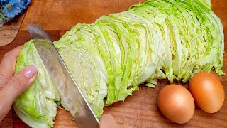 Cabbage with eggs tastes better than meat I have never eaten such a delicious dinner 2 recipes [upl. by Eniksre243]