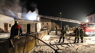 Brand in Wohnhaus in Aislingen im Kreis DillingenDonau [upl. by Ambert493]