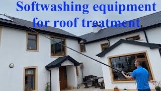 Ben demonstrates the best softwashing equipment for treating roofs [upl. by Pietrek]