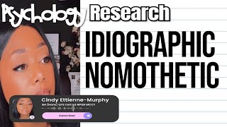 Idiographic and Nomothetic  Personality Psychology  EttienneMurphy [upl. by Nirtiac301]