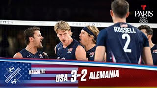 Highlights Voleibol USA vs Alemania 32  Juegos Olímpicos París 2024  Telemundo Deportes [upl. by Berny]