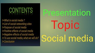 Social Media Presentationppt [upl. by Adnolaj]