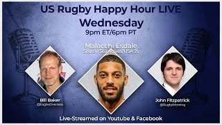 US Rugby Happy Hour LIVE Newly signed Seattle Seawolves’ wing Malacchi Esdale [upl. by Seana]