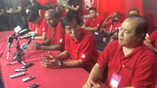 SDPs Chee Soon Juan reacts to partys losses at GE 2015 [upl. by Norrehc]