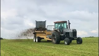 White 2155 and Tubeline 375RS Spreading Manure [upl. by Hagile]