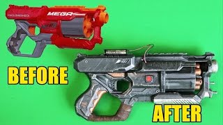 Nerf Cycloneshock Mega Gun Makeover Chris Custom Collectables [upl. by Nillor]