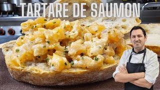 Tartare de Saumon au Safran  Chic et raffiné [upl. by Ennavoj]