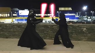 Darth Vader vs Kylo Ren Lightsaber Battle [upl. by Len]