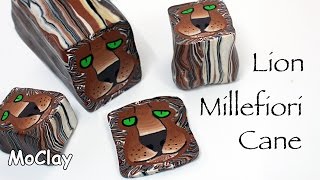 How to make a millefiori cane Lion  Polymer clay tutorial [upl. by Dwyer236]