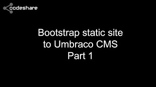 How to build a site with Umbraco  Part 1  Getting Started [upl. by Sethrida]