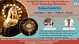 1st Saturday Devotion Healing Adoration and Holy Mass Vincentian Divine Pantasaph 07 Sep 2024 [upl. by Nwahsav]