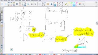 Envariabelanalys  Derivatan av arcusfunktionerna inversfunktionerna till sin cos och tan [upl. by Wilonah22]