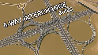 Building a Custom 6Way Interchange  Cities Skylines  Aurelia 59 [upl. by Monafo]