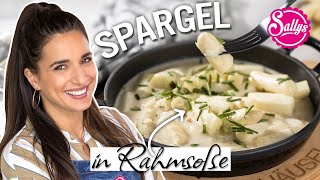 einfaches Spargelrezept  weißer Spargel in cremiger Rahmsoße kurze Zubereitungszeit [upl. by Adine]