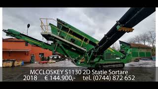 MCCLOSKEY S1130 2D Statie Sortare [upl. by Enyawed]