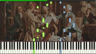 Salieris march of welcome Mozart Arrangement Piano Tutorial Synthesia [upl. by Hadwyn]