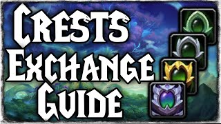 Crests Exchange Guide  Upgrade Gear Easy  World of Warcraft [upl. by Soalokcin]