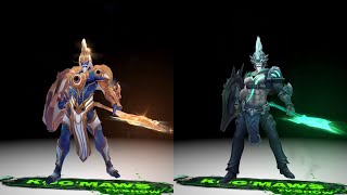 RUINED Pantheon vs PRESTIGE Skin Comparison MODEL only [upl. by Eldoria22]