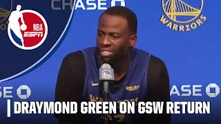 Draymond Green addresses the media for the first time since indefinite suspension  NBA on ESPN [upl. by Einavoj782]