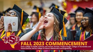 MSU Texas Graduation Fall 2023 2 pm Ceremony [upl. by Anaela463]