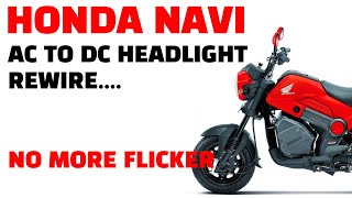 Honda Navi Headlight Rewire AC to DC  use LED bulbs [upl. by Durnan205]