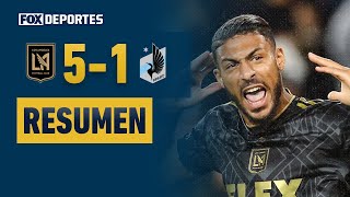 Gran noche para DENIS BOUANGA  LAFC 51 Minnesota United  HIGHLIGHTS  MLS en FOX  4 de octubre [upl. by Hsu]