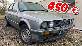 IL ACHÈTE UNE BMW 316i E30 A 450 €   5 ans a l’abandon [upl. by Einna304]