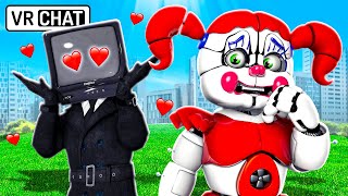 TV MAN Has a Crush on Me in VRCHAT [upl. by Anayi136]