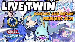 KC Cup Live Twin Duel Links  February 2024 Ranked Duel Replay and Decklist YUGIOH [upl. by Yrdnal247]