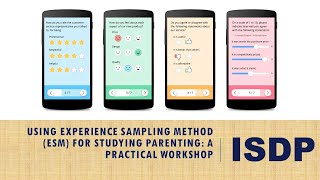 WORKSHOP Using experience sampling method ESM in Developmental Science [upl. by Mallina29]