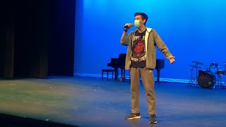 THROAT SINGING at High School Talent Show wolf totem cover  goofy goober rock on piano HunnuRock [upl. by Hubert]