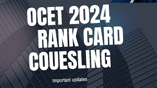 ocet b pharmacy rank card 2024 ll ocet b pharmacy couesling 2024 ll ocet results 2024 ll [upl. by Assele]