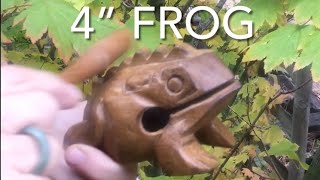 Wooden Frog Percussion Instrument  Musical Guiro  Handmade in Thailand [upl. by Sissel]