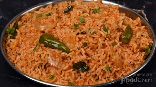 Tomato Rice Recipe Simple Lunch Recipe Thakkali Sadam [upl. by Yolane]